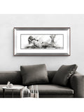 John Lewis framed print 'Laying Down Lady' 55.5 x 110.5cm (British brand)
