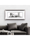 John Lewis framed print 'Laying Down Lady' 55.5 x 110.5cm (British brand)