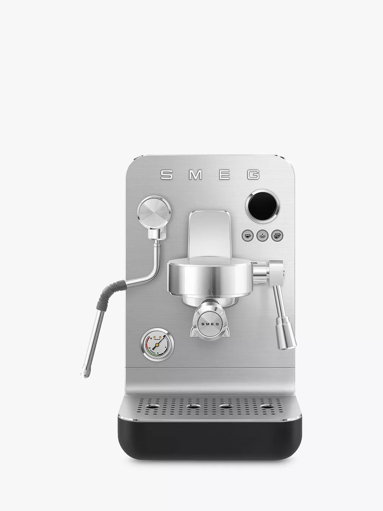 Smeg EMC02BLMUK Coffee Machine, Matte Black