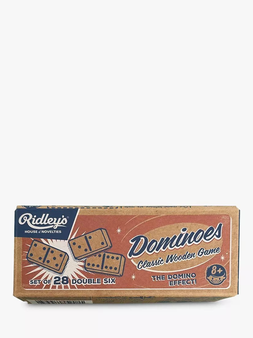 Ridley's wooden dominoes game set, imported from the UK