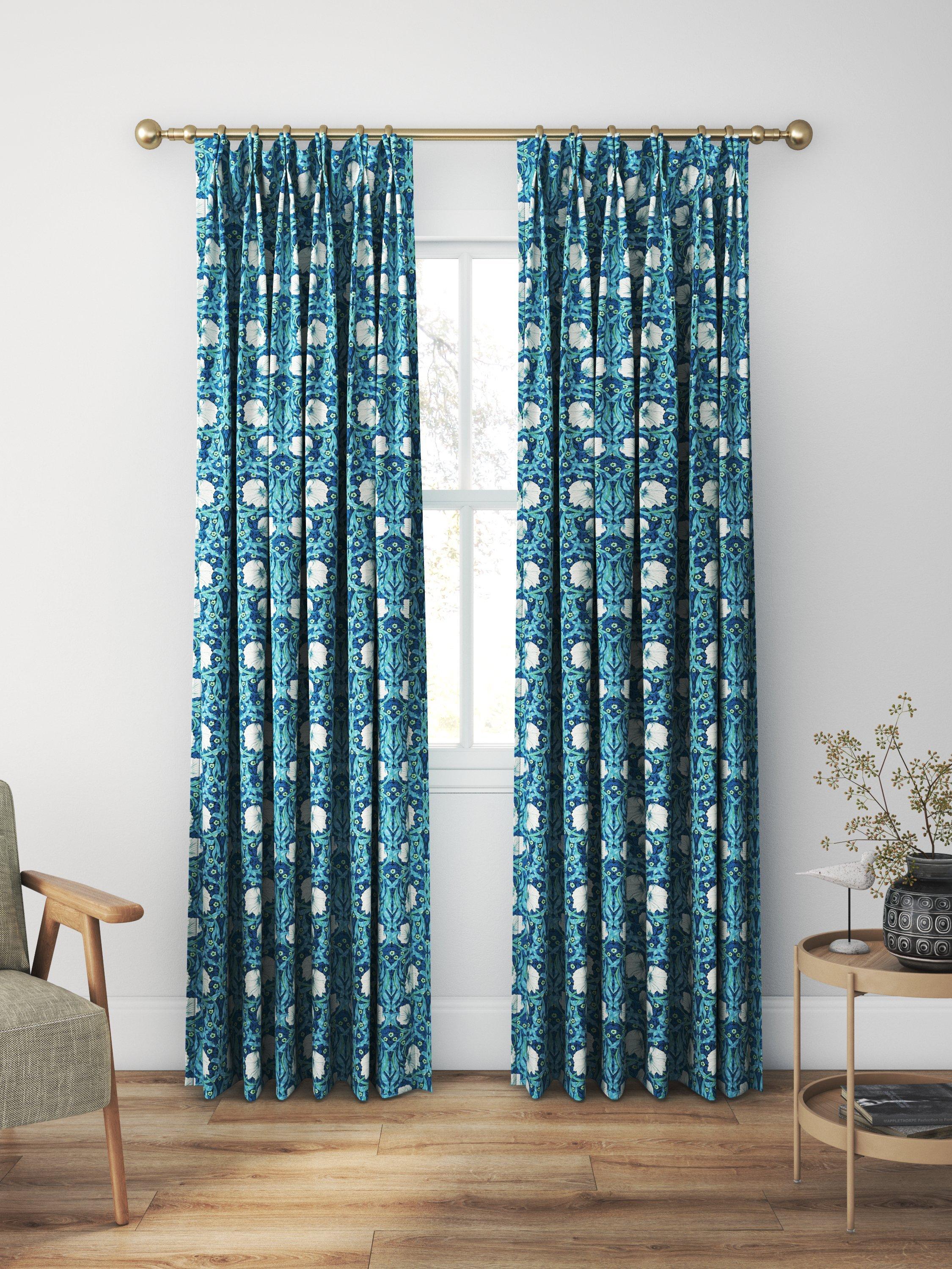 Morris & Co. Pimpernel midnight opal curtains roman blind UK version