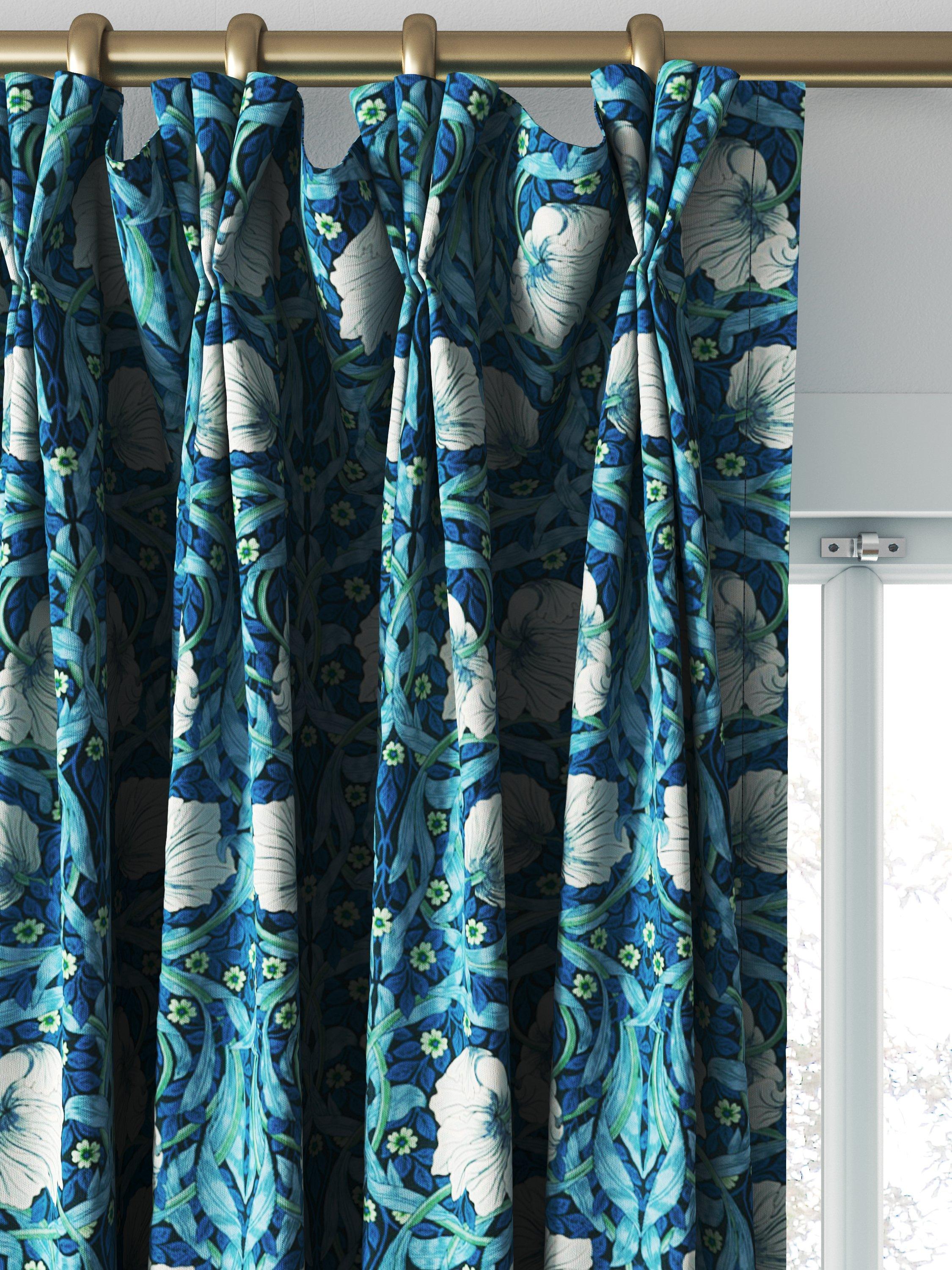 Morris & Co. Pimpernel midnight opal curtains roman blind UK version