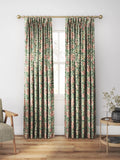 Morris & Co. Honeysuckle printed cotton curtain cream wine (British brand)