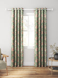 Morris & Co. Honeysuckle printed cotton curtain cream wine (British brand)