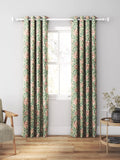 Morris & Co. Honeysuckle printed cotton curtain cream wine (British brand)