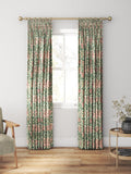 Morris & Co. Honeysuckle printed cotton curtain cream wine (British brand)
