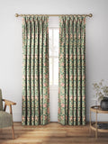 Morris & Co. Honeysuckle printed cotton curtain cream wine (British brand)