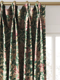 Morris & Co. Honeysuckle printed cotton curtain cream wine (British brand)