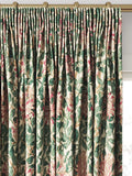 Morris & Co. Honeysuckle printed cotton curtain cream wine (British brand)