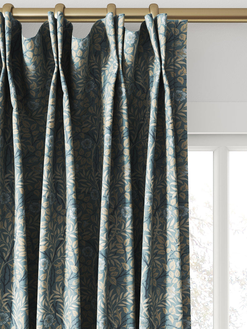 Morris & Co. Sweet Briar curtain in mineral linen, UK version