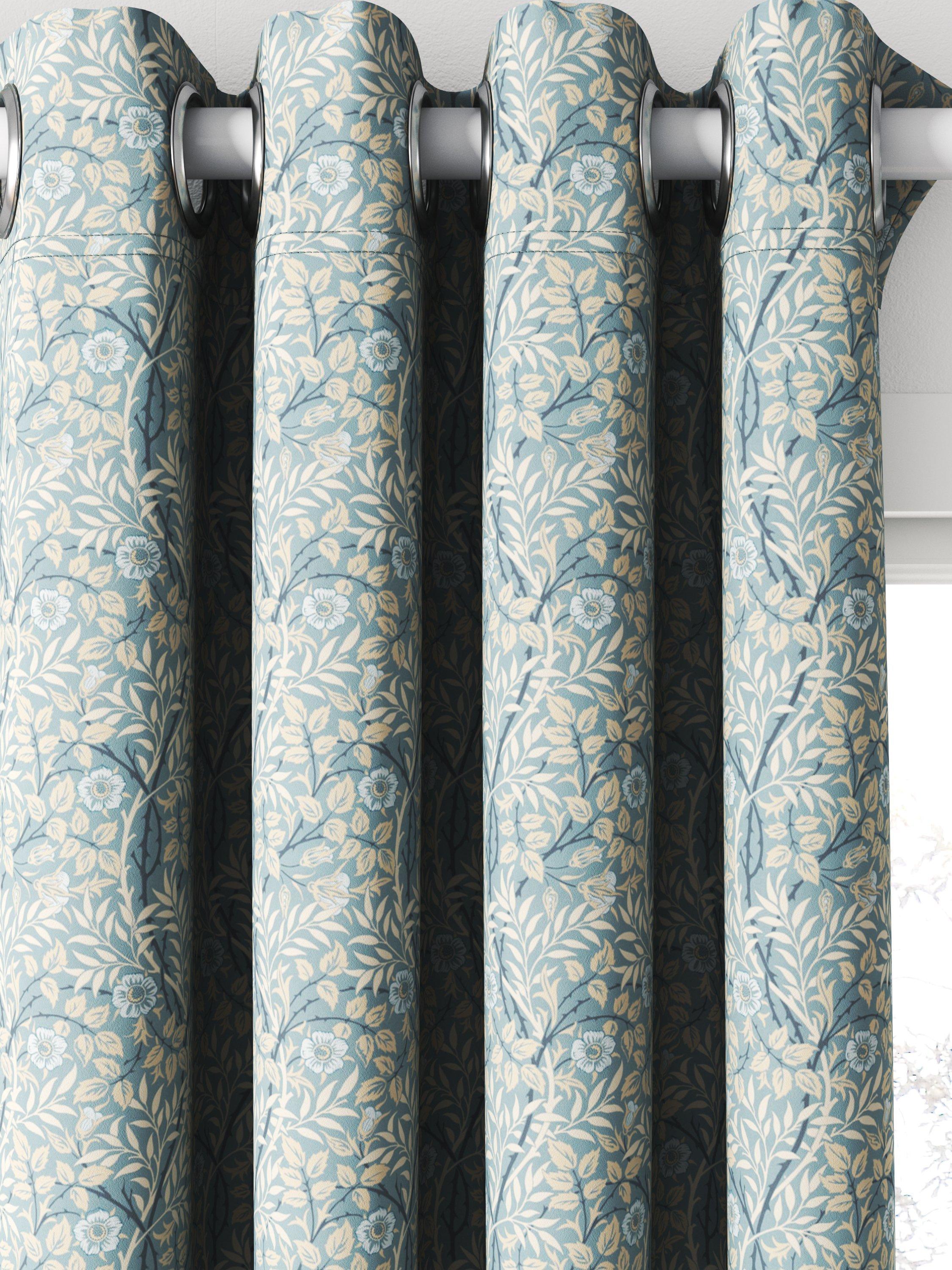 Morris & Co. Sweet Briar curtain in mineral linen, UK version