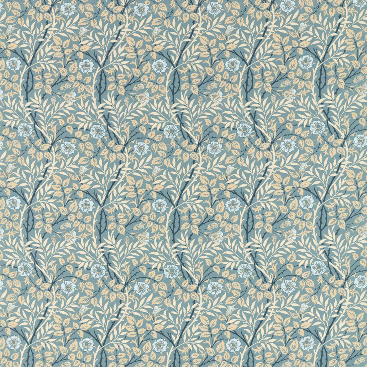 Morris & Co. Sweet Briar curtain in mineral linen, UK version