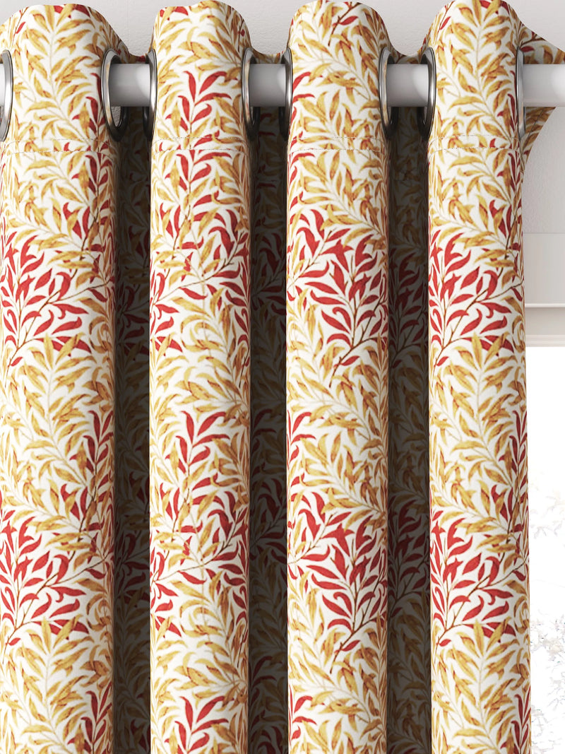 Morris & Co. Willow Bough woven curtains roman blind in russet - British product