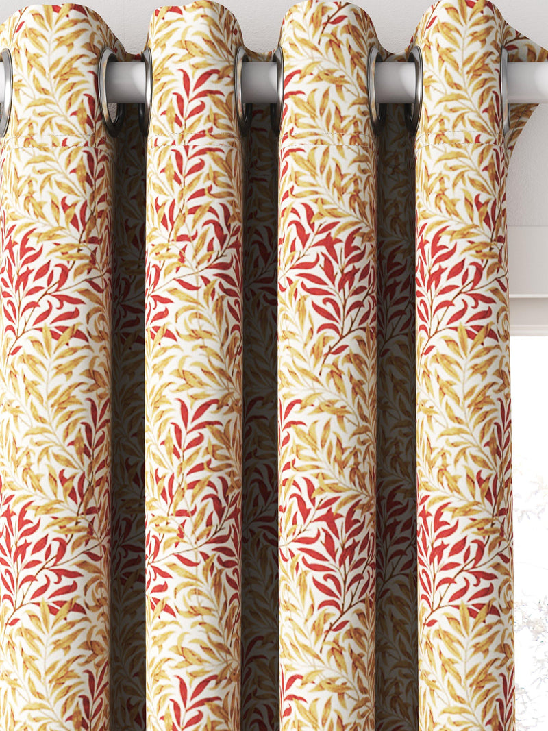 Morris & Co. Willow Bough woven curtains roman blind in russet - British product