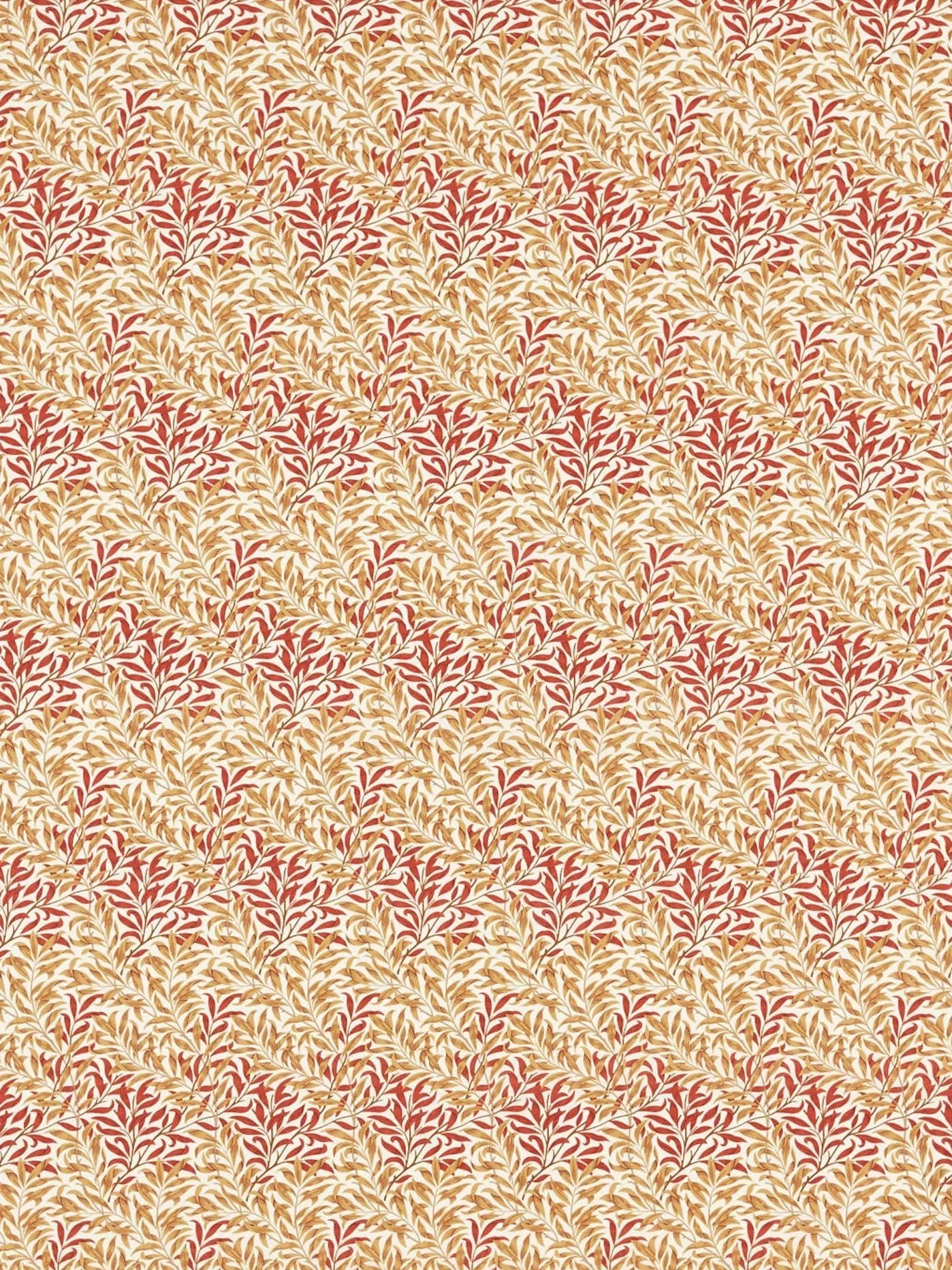 Morris & Co. Willow Bough woven curtains roman blind in russet - British product