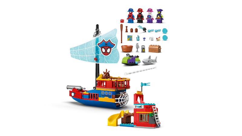 LEGO Marvel Team Spidey Pirate Ship building set with minifigures - British product