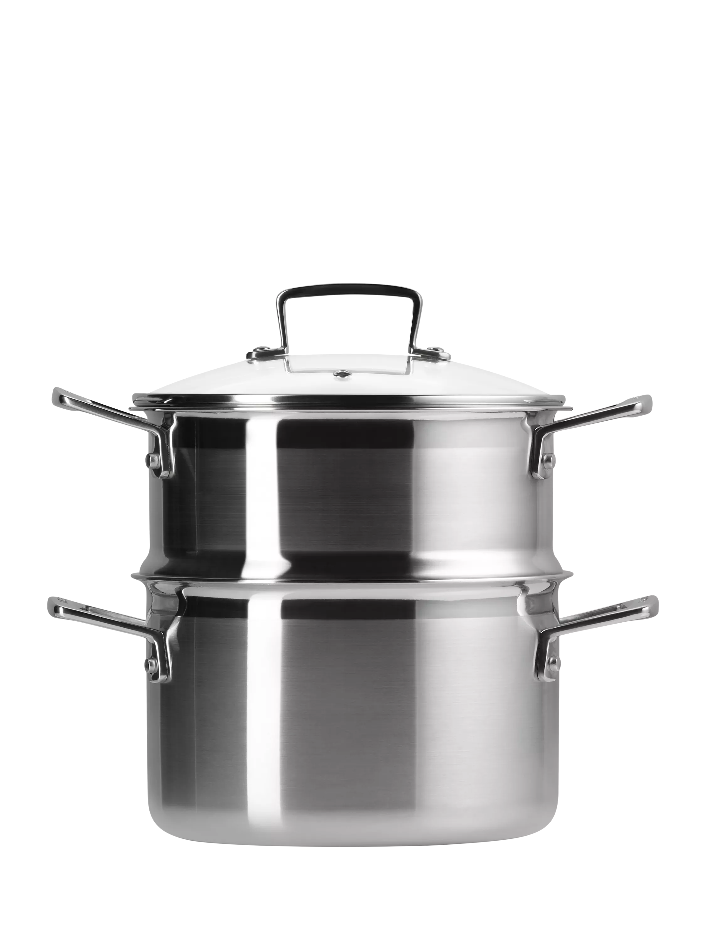 Le Creuset classic 3-ply stainless steel deep casserole and steamer set 20cm, UK version