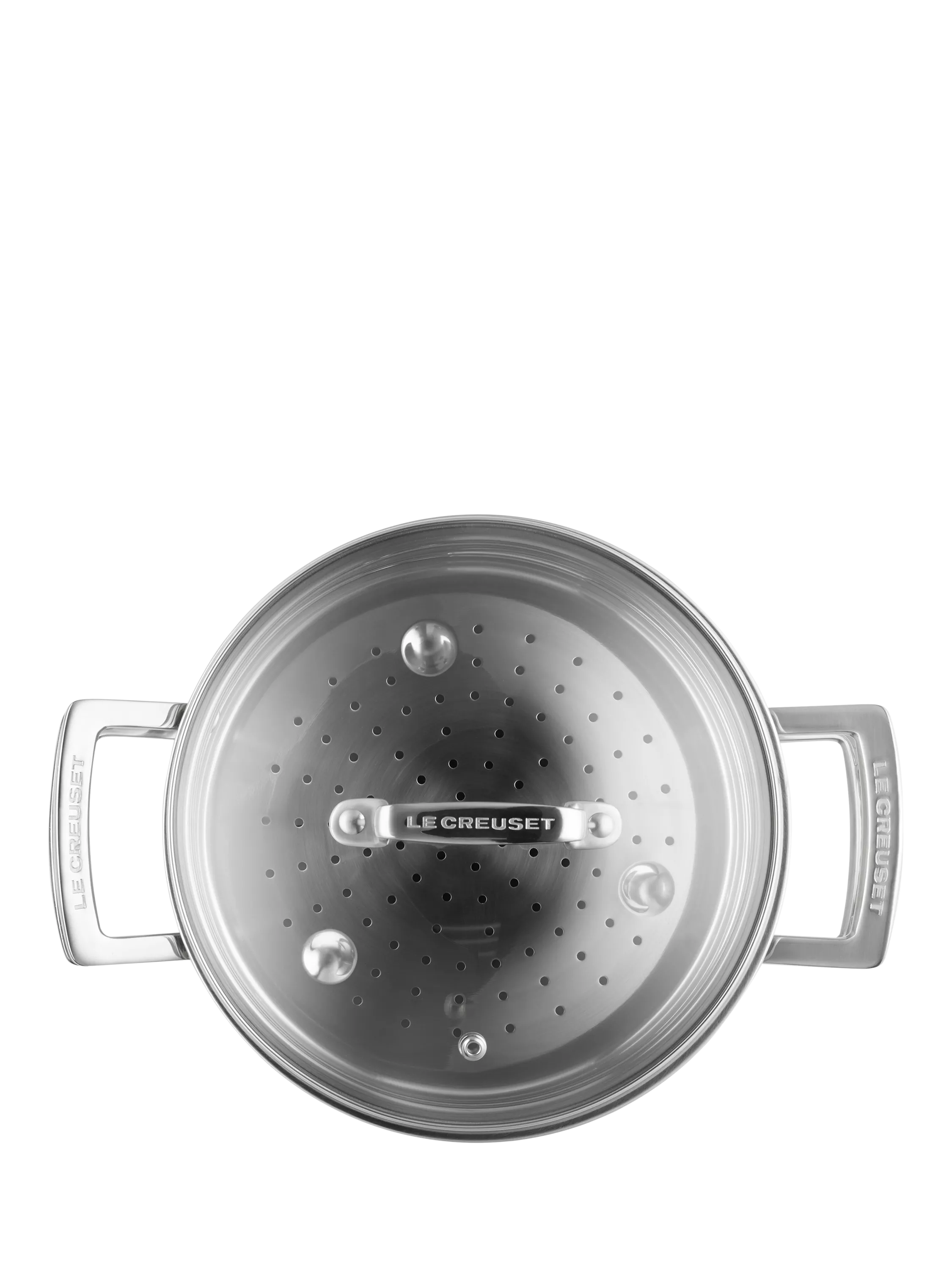 Le Creuset classic 3-ply stainless steel deep casserole and steamer set 20cm, UK version