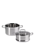 Le Creuset classic 3-ply stainless steel deep casserole and steamer set 20cm, UK version