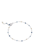 ENAMEL Copenhagen Enamel Bead Chain Bracelet - Silver/Marine