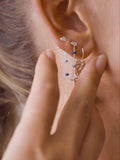 ENAMEL Copenhagen Lola enamel chain earrings gold plated, imported from the UK
