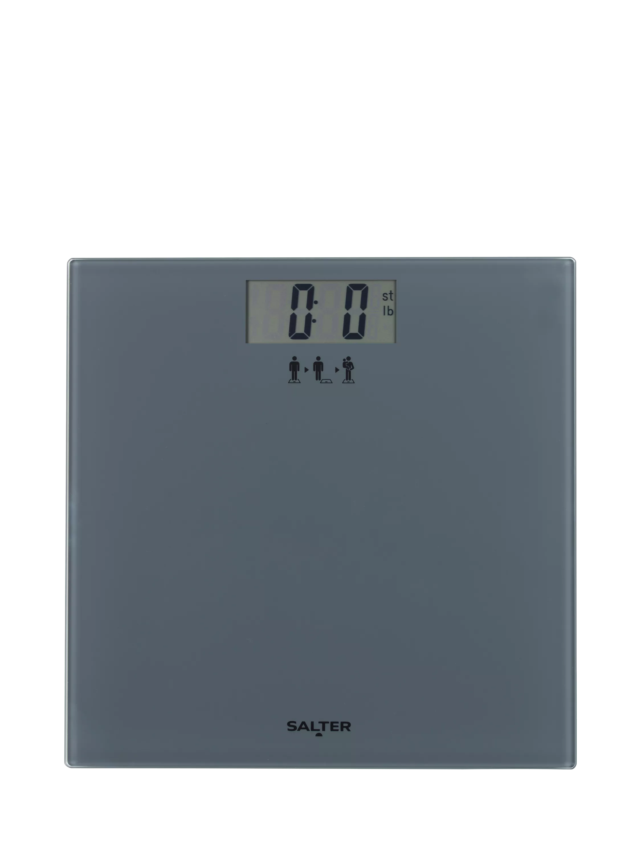 Salter digital bathroom scale with tempered glass platform, imported from the UK
