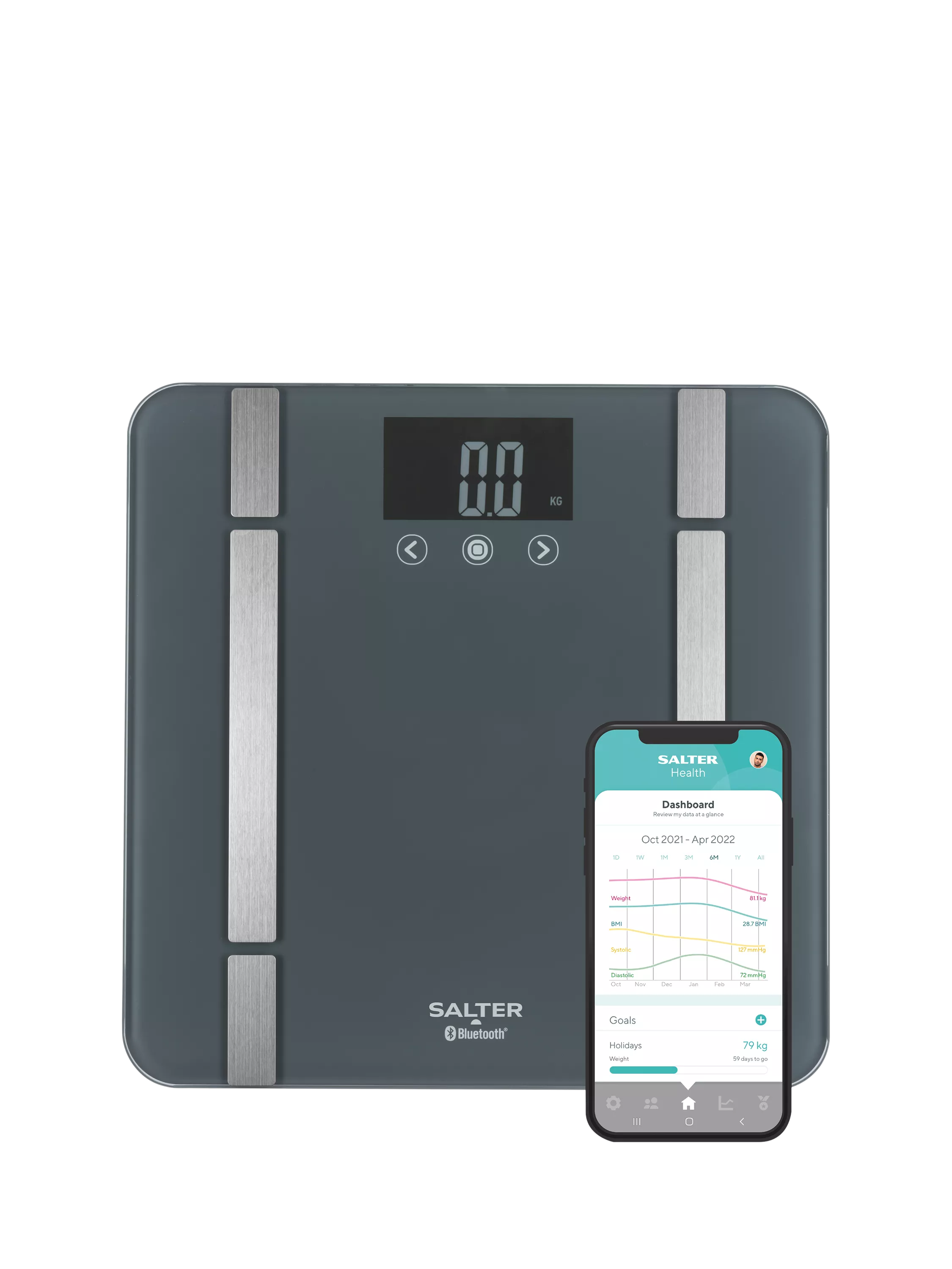 Salter bathroom scale charcoal (British brand)