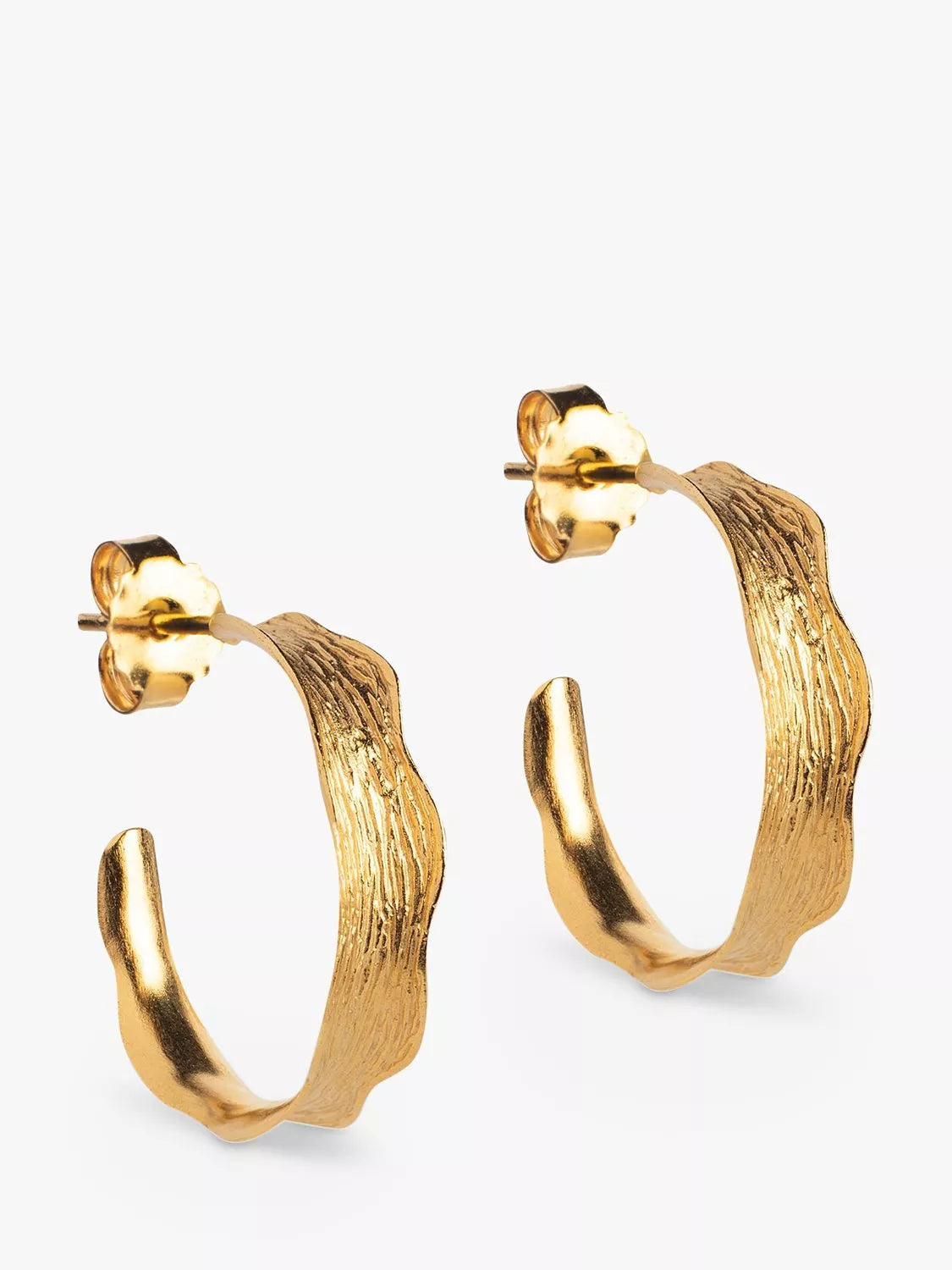 ENAMEL Ane Hoop Earrings gold plated sterling silver, imported from the UK