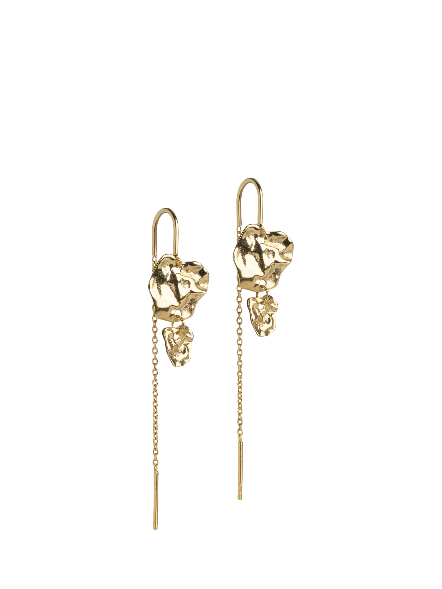 ENAMEL Copenhagen chain drop earrings gold, UK version