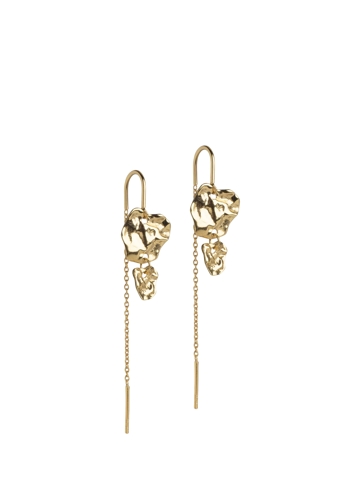 ENAMEL Copenhagen chain drop earrings gold, UK version
