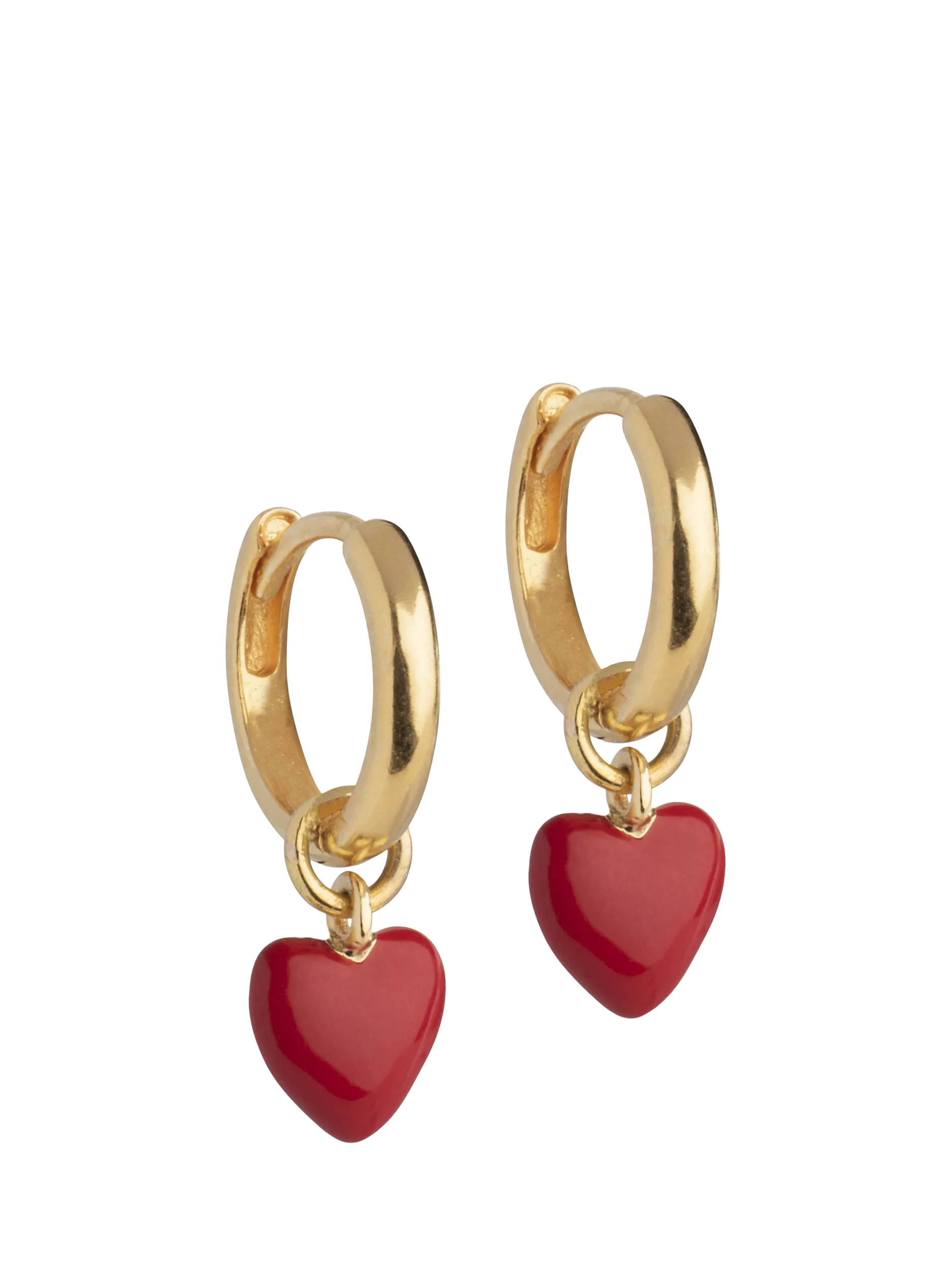 ENAMEL Copenhagen Amore hoop earrings gold plated sterling silver (British brand)