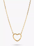 ENAMEL Copenhagen gold heart pendant necklace, imported from the UK