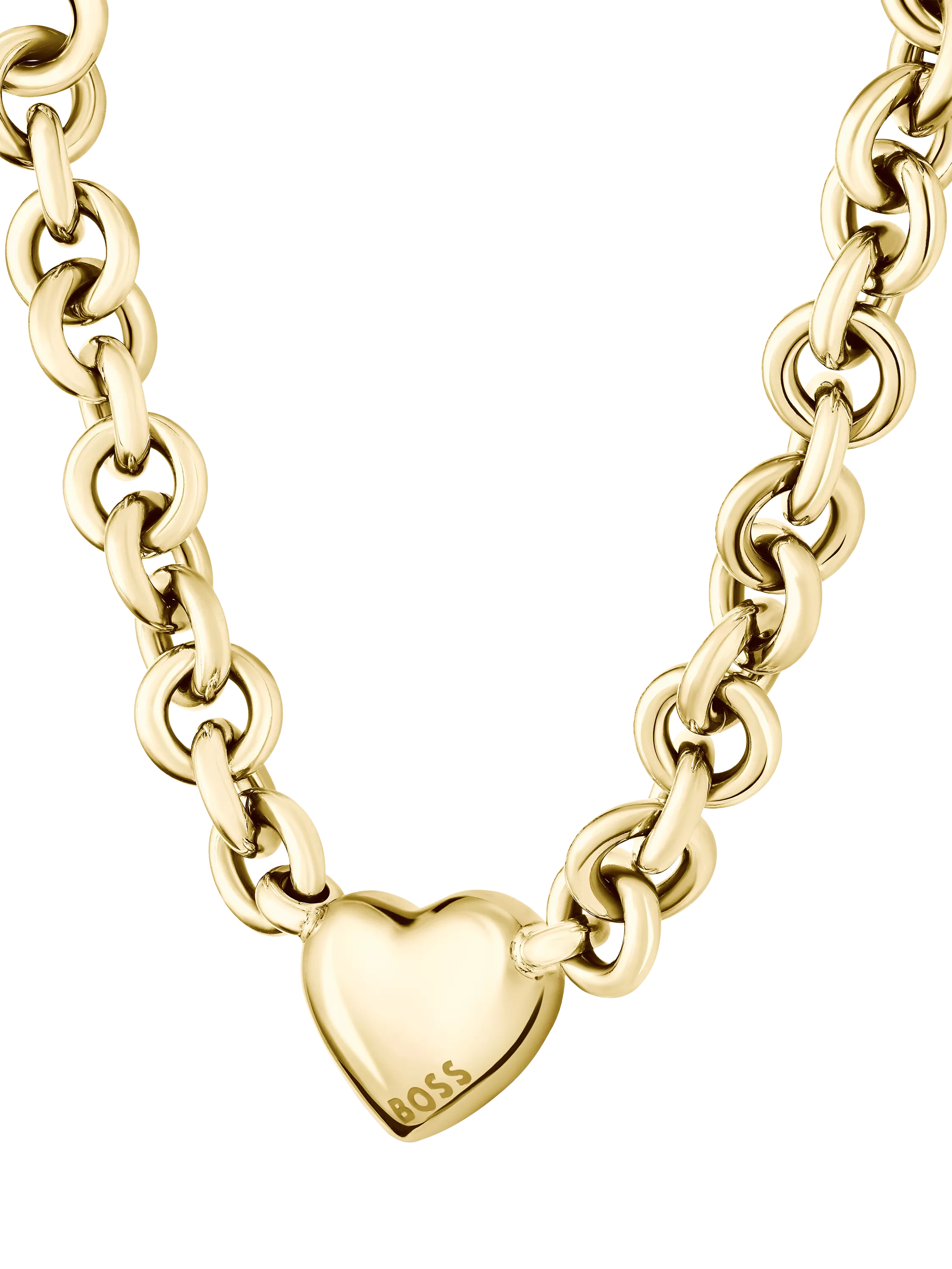 BOSS Honey Love heart pendant necklace gold, UK version