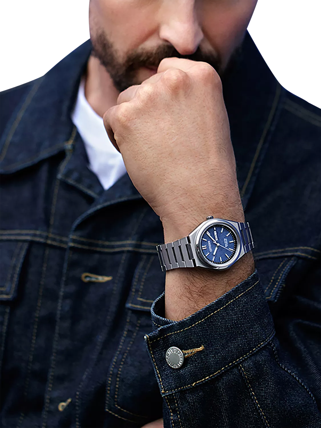Citizen Zenshin watch blue dial silver bracelet, imported from the UK