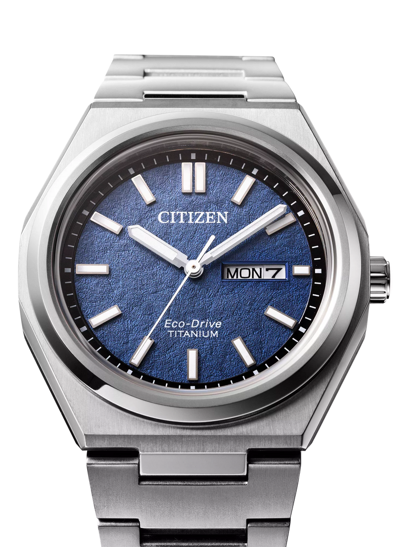 Citizen Zenshin watch blue dial silver bracelet, imported from the UK