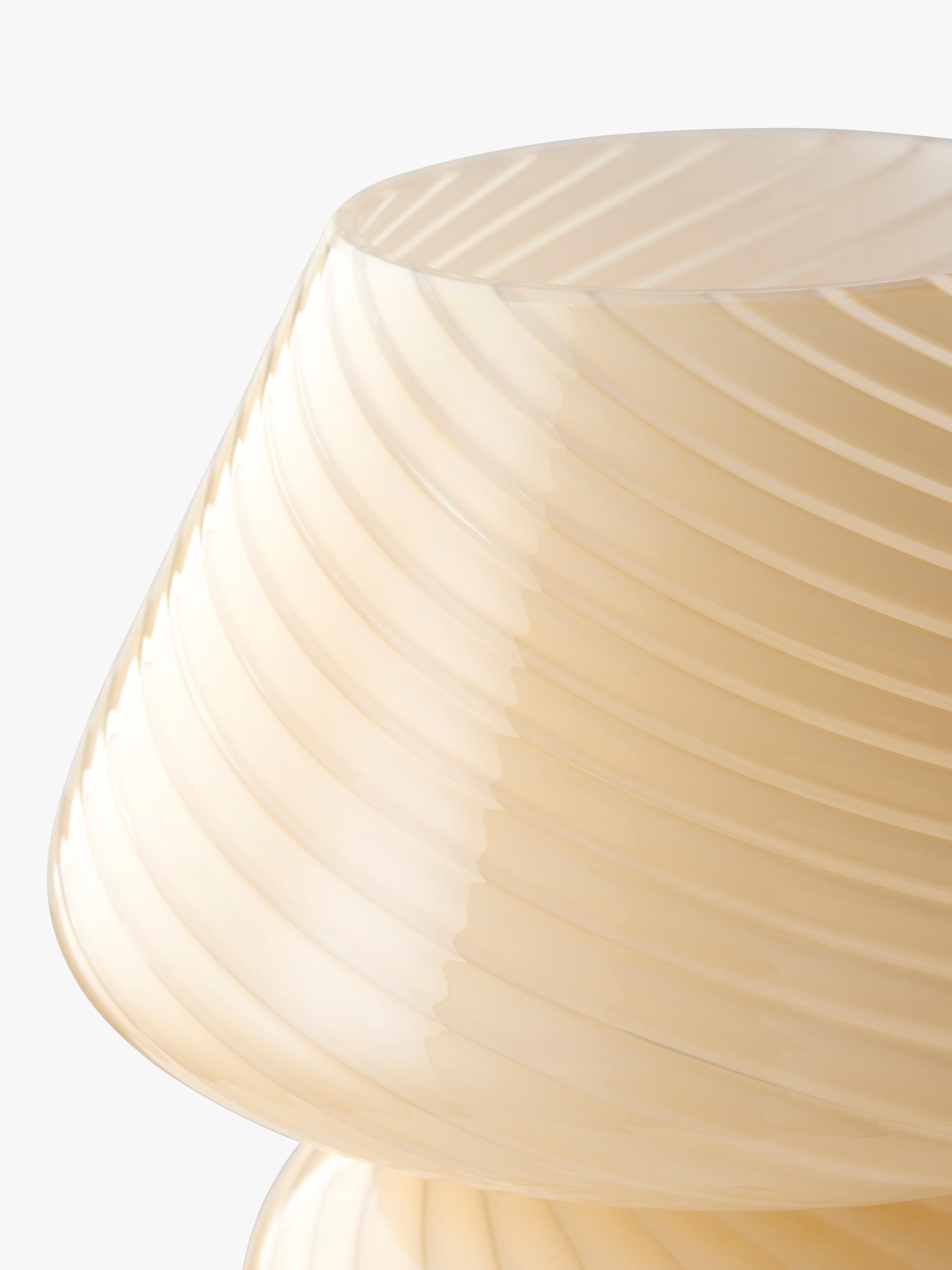 John Lewis glass mushroom table lamp, British brand