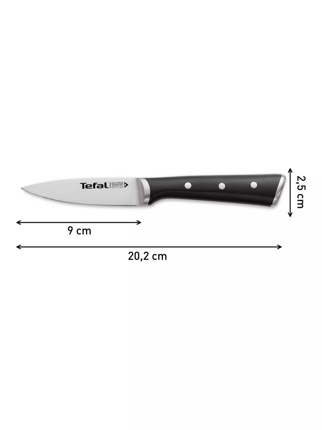Tefal Ice Force stainless steel paring knife 9cm, UK version