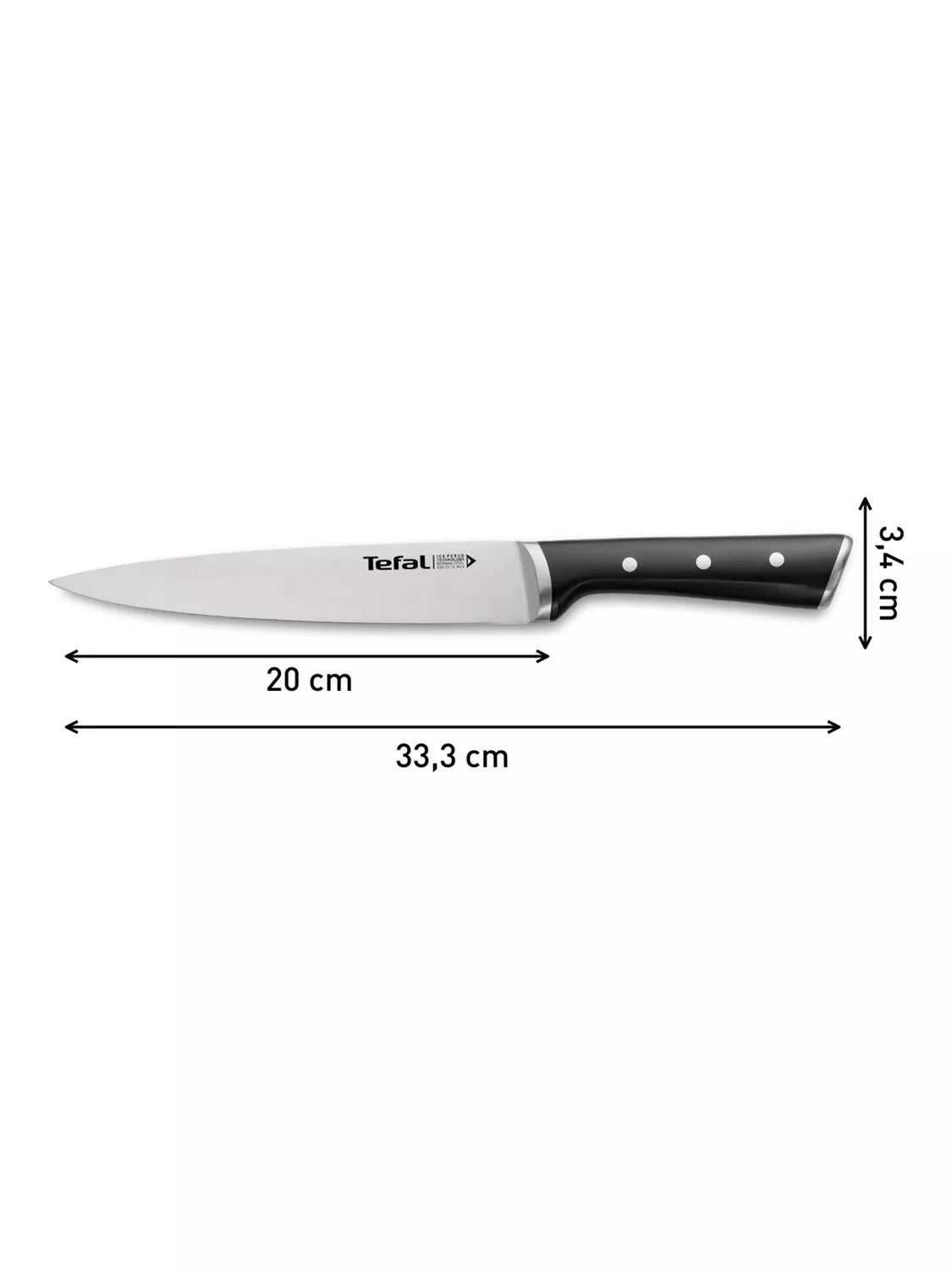 Tefal Ice Force slicing knife 20cm, imported from the UK