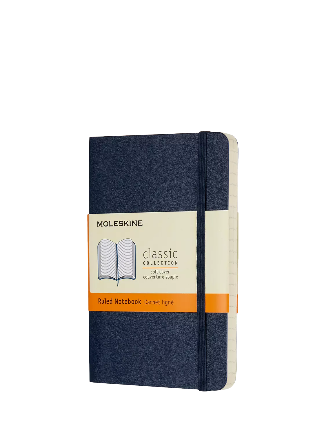 Moleskine blue hardback pocket notebook, UK version