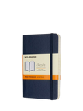 Moleskine blue hardback pocket notebook, UK version