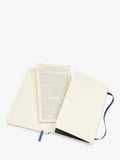 Moleskine blue hardback pocket notebook, UK version