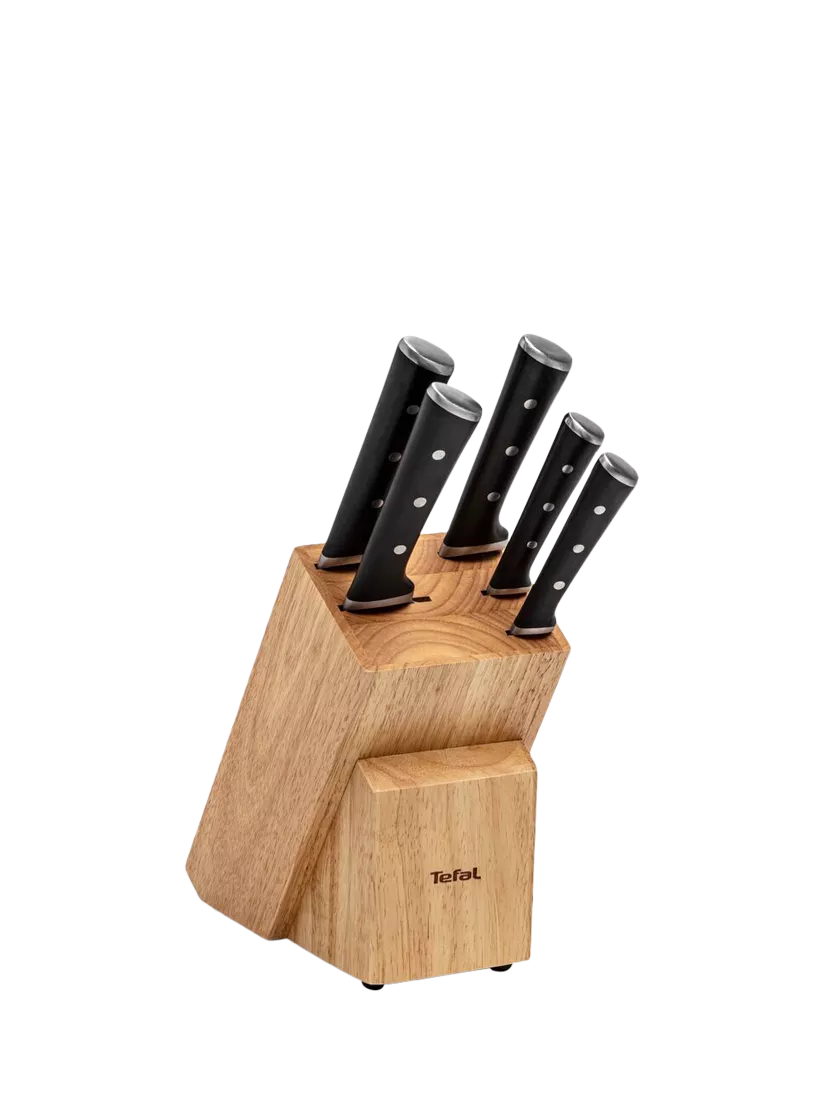 Tefal Ice Force knife block set 5 piece - British product