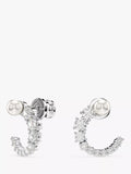 Swarovski Matrix hoop earrings with silver tone, imported from the UK