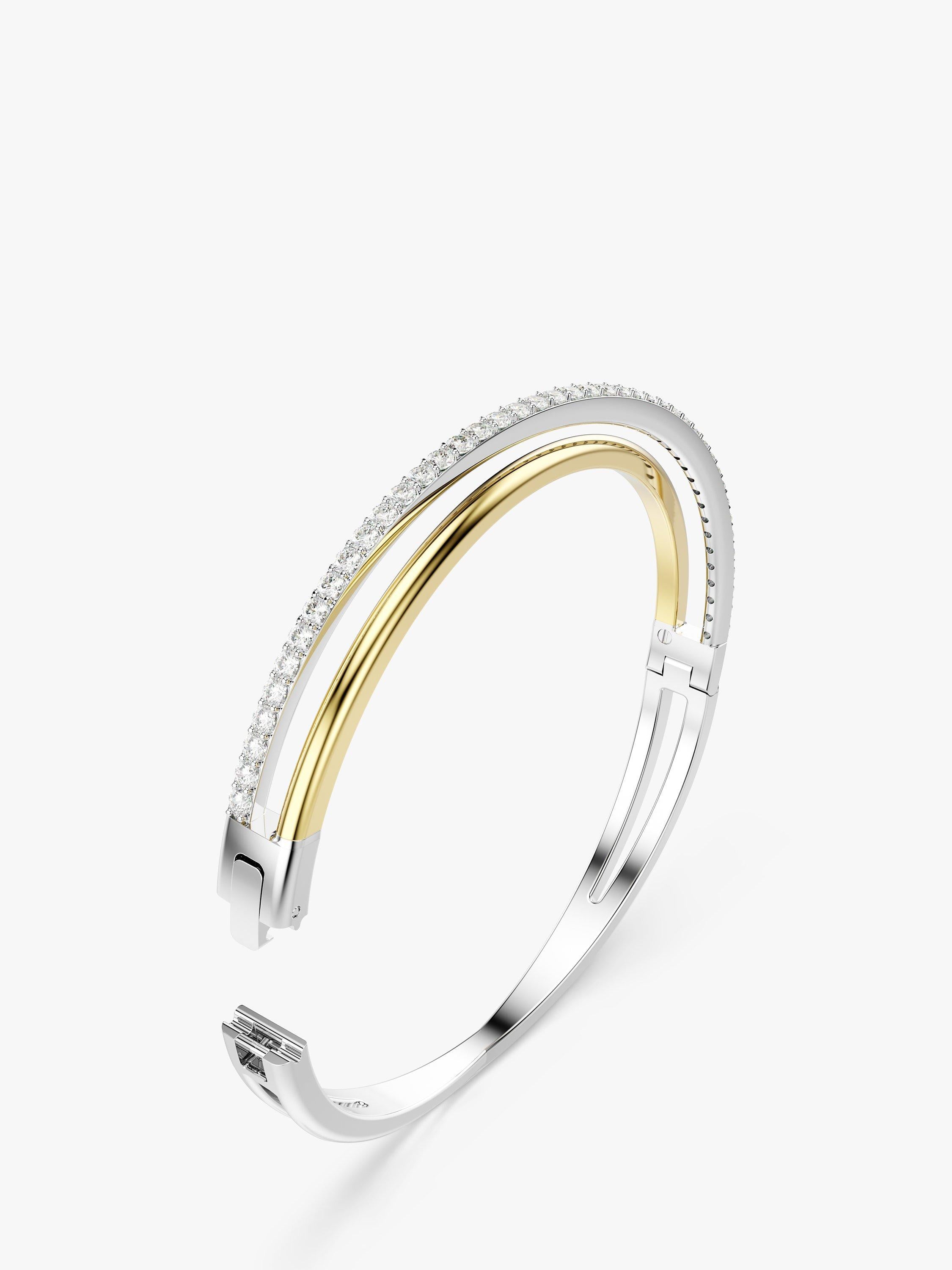 Swarovski Hyperbola two-tone bangle 17.3 cm (British brand)