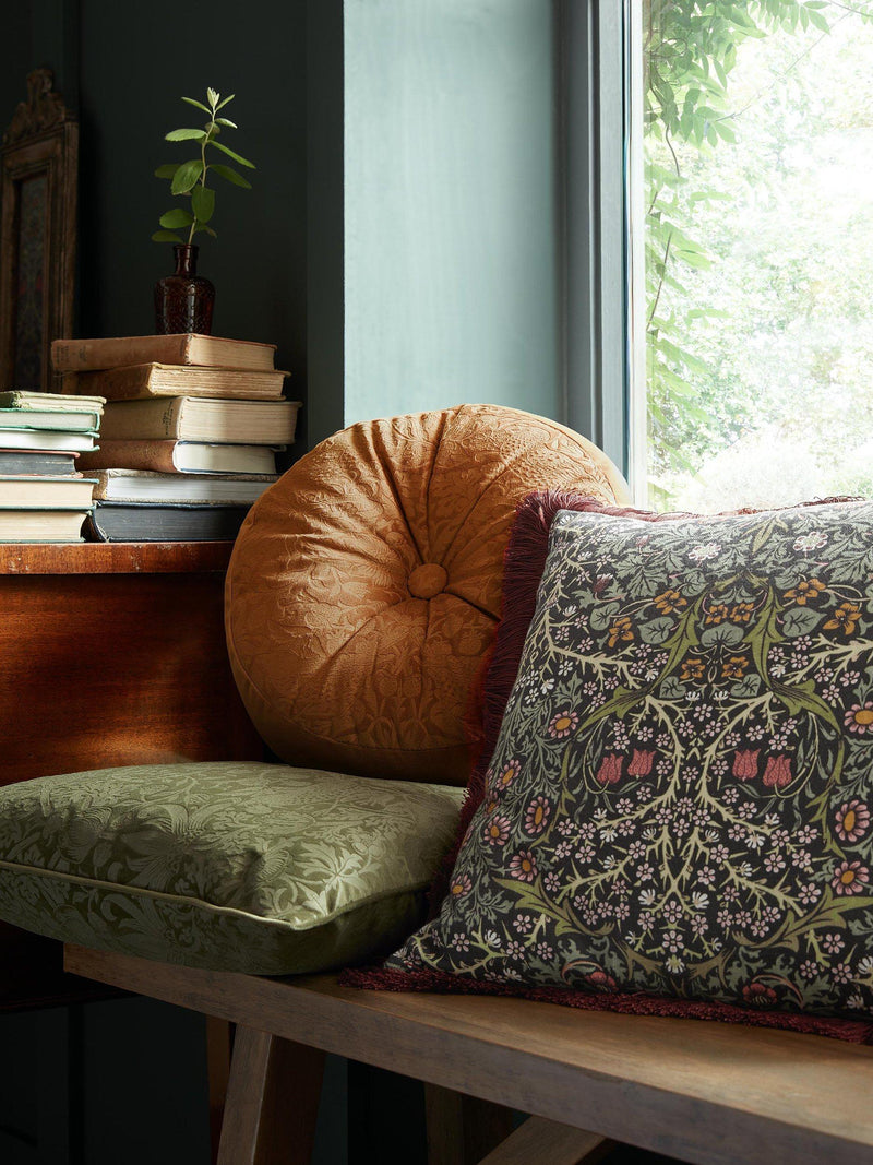 William Morris At Home Blackthorn square cushion 50x50cm - British product