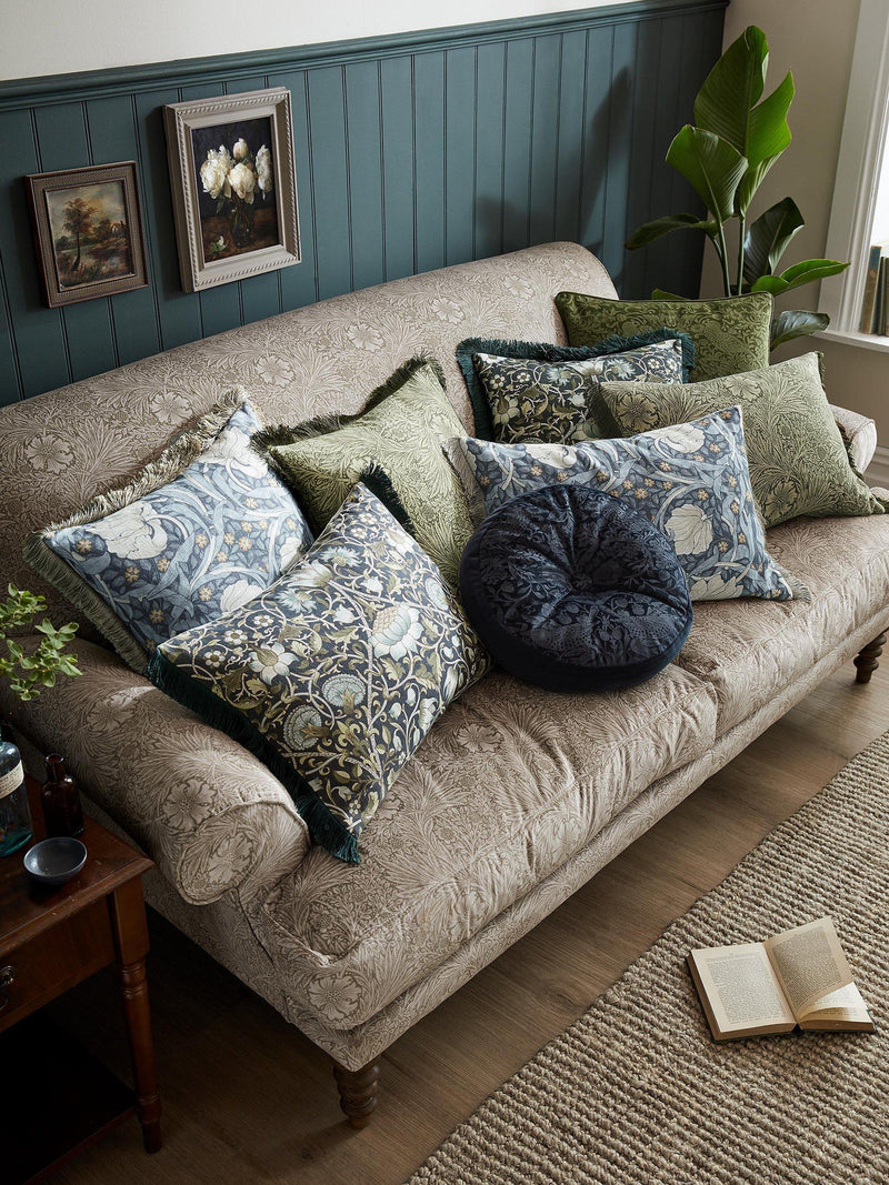 William Morris Lodden Square cushion 50x50cm, imported from the UK