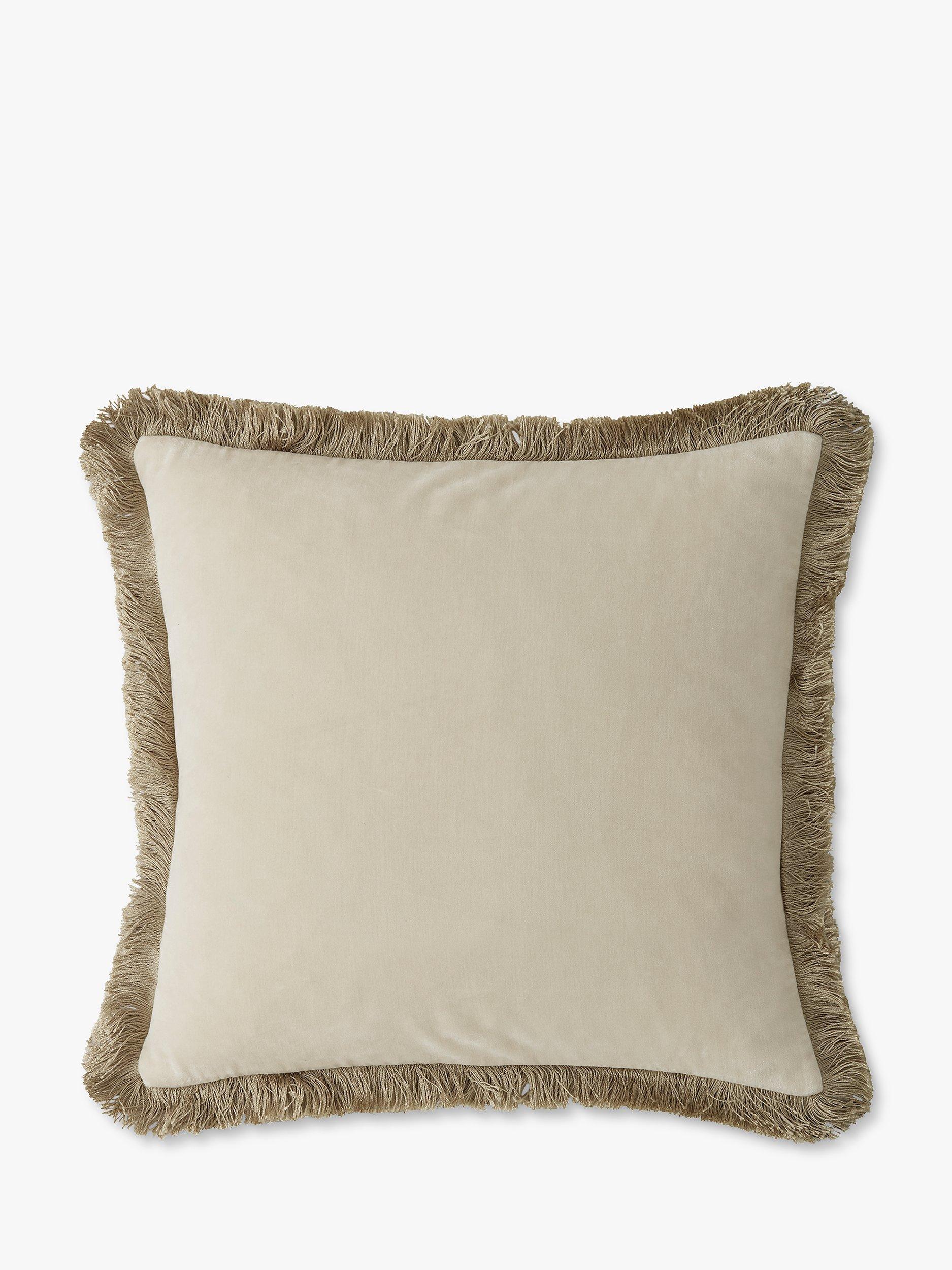 William Morris Pimpernel square cushion in Ink with cotton-velvet reverse (British brand)