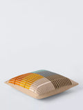 John Lewis square cushion with textured striped design and feather filling, UK version