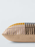 John Lewis square cushion with textured striped design and feather filling, UK version