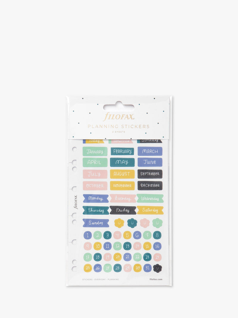 Filofax planning stickers set for personal organisers with 294 stickers - British product